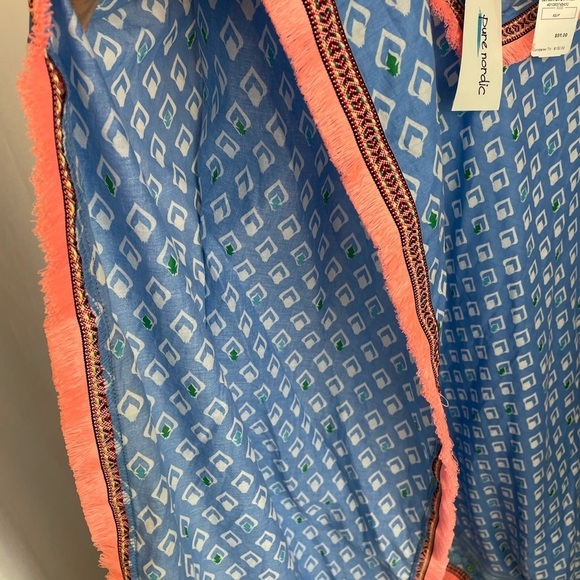 Pure Nordic  Kaftan
White Blue Print NWT - Picture 3 of 7